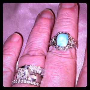 925 size 9 blue stone NWT